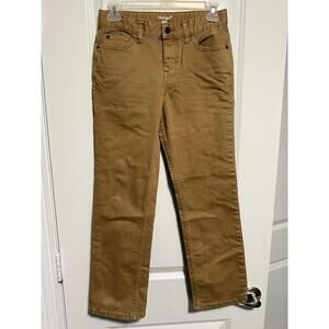 Cat&Jack Boys Pants Size 12 Khaki Straight Fit Adjustable Waist Durable Everyday